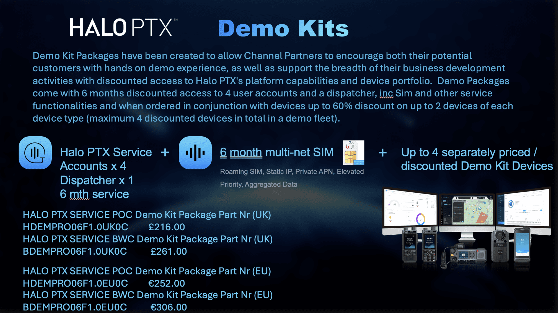 Halo PTX Demo Kits — 6-month discounted access with up to 60% off demo devices